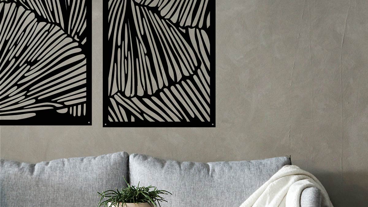 Dekorskärm Vingar Widal_Design Laserskuren design konst